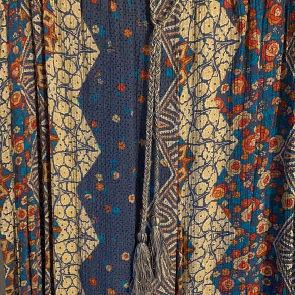 Blue Printed Pants CLOSET CLEAR OUT - Picture 2 of 3